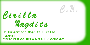 cirilla magdits business card